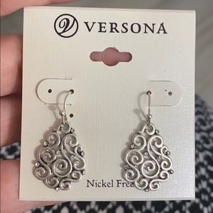 Versona nickel free silver tone earrings
